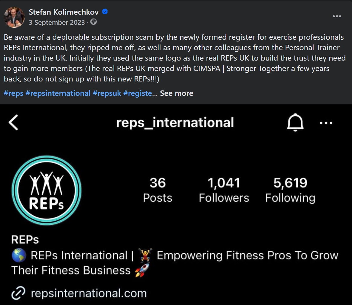 REPs UK International Scam
