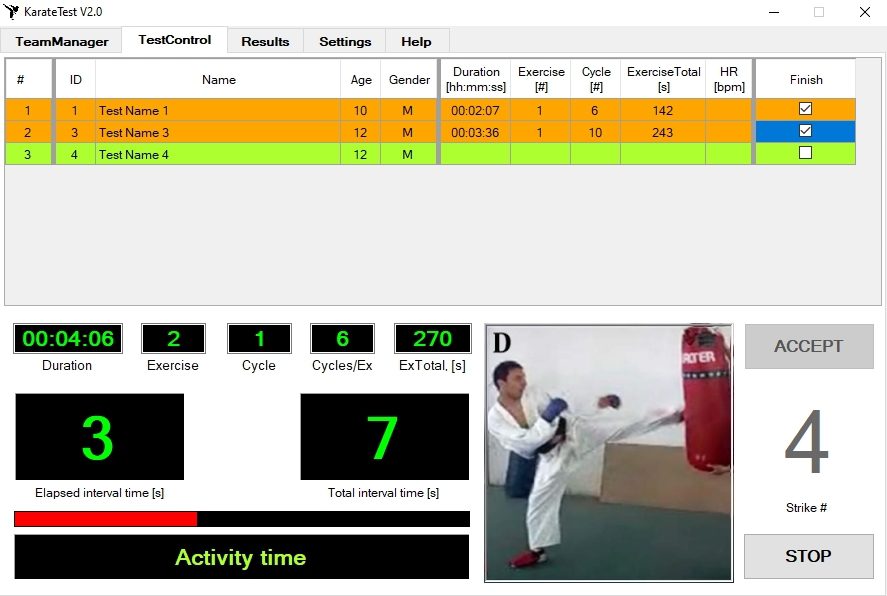 Karate Specific Aerobic Test Software Karate Specific Aerobic Test Software