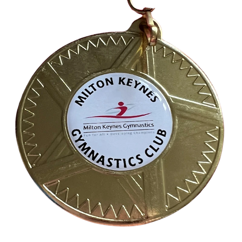 Gold medal awarded to Stefan Kolimechkov on the Rings at the 2023 Milton Keynes Adult Gymnastics Championships