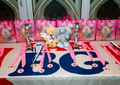 Children’s gymnastics Easter medals, certificates and prizes at KCGA Easter 2025 event in Kensington London