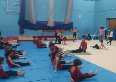 Coaching General Gymnastics to a group of students at the Elite Gymnastics Club, London, 2014