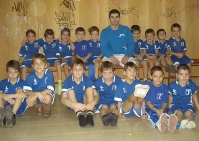 General and advanced boys’ gymnastics squads coached by Dr Stefan Kolimechkov at Levski Gymnastics Club in Bulgaria, 2010