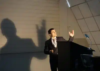 Stefan Kolimechkov presenting sports science research at the ICASS Conference in Bulgaria, 2017