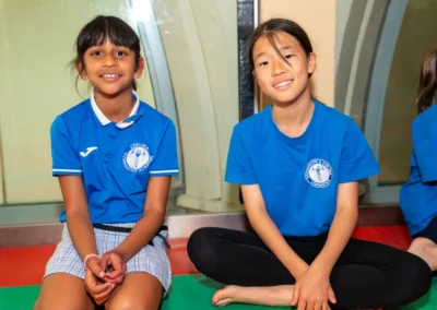 Smiling young gymnasts at KCGA 2025 Annual Performance in Kensington London