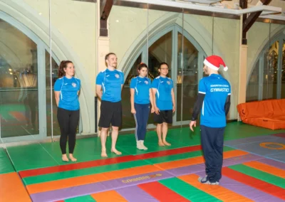 Adult gymnastics class with coach at Kensington Gymnastics Club in London