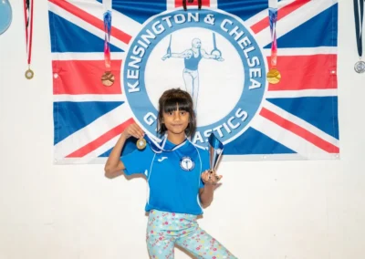 Young gymnast awarded Gymnast of the Term medal at KCGA Christmas event in London