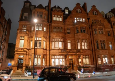 More House School building in Knightsbridge SW1X, venue for KCGA children’s gymnastics classes and Christmas 2024 event.