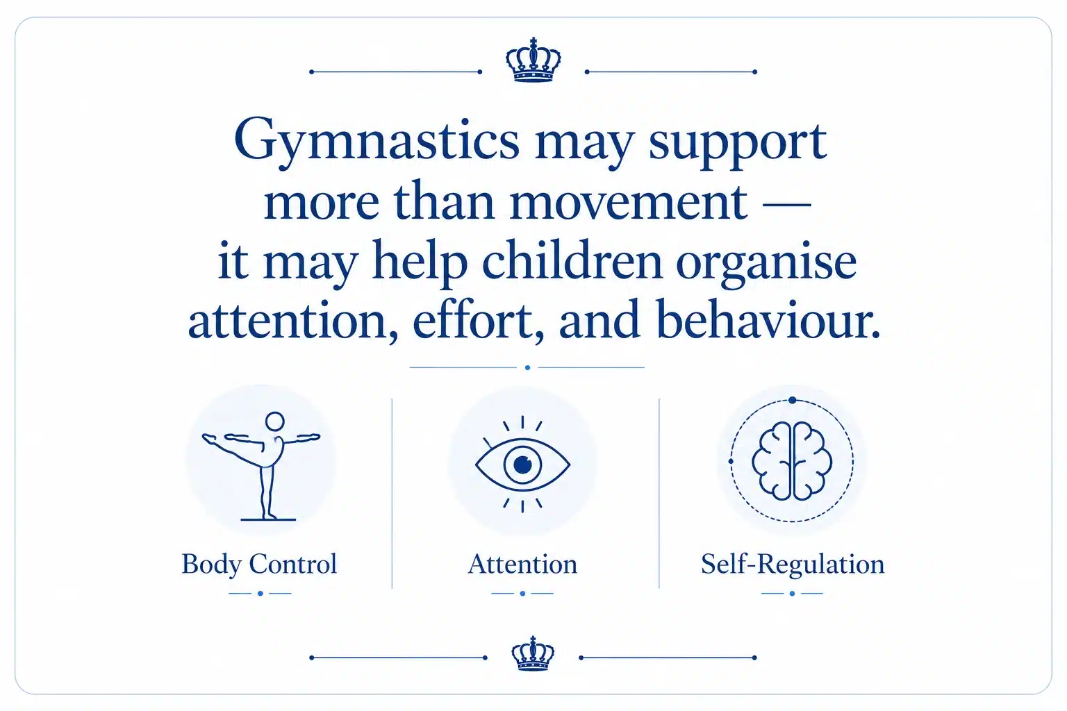 Gymnastics may support body control, attention and self-regulation