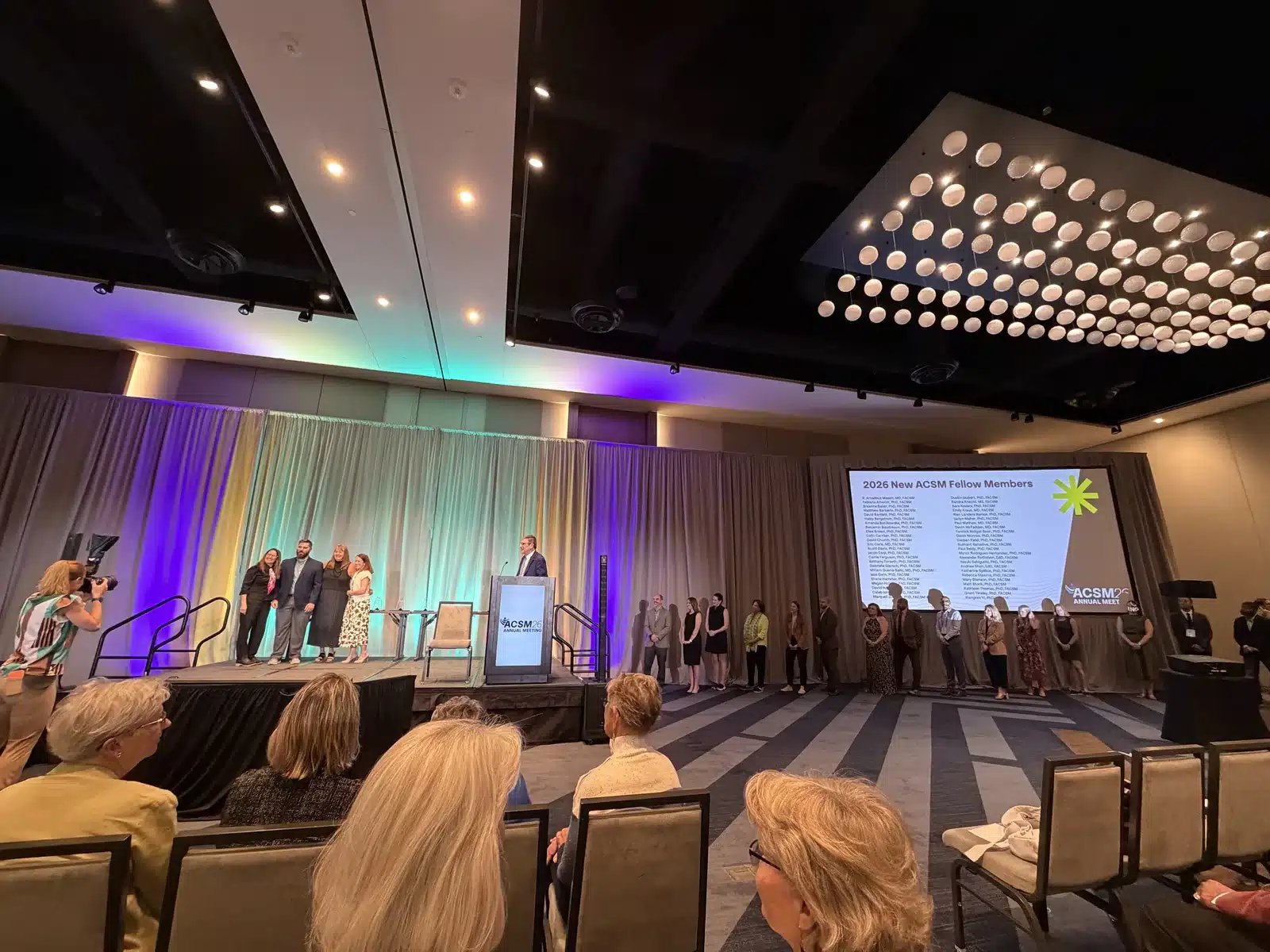 The ACSM Honors stage during recognition of the 2026 new Fellows