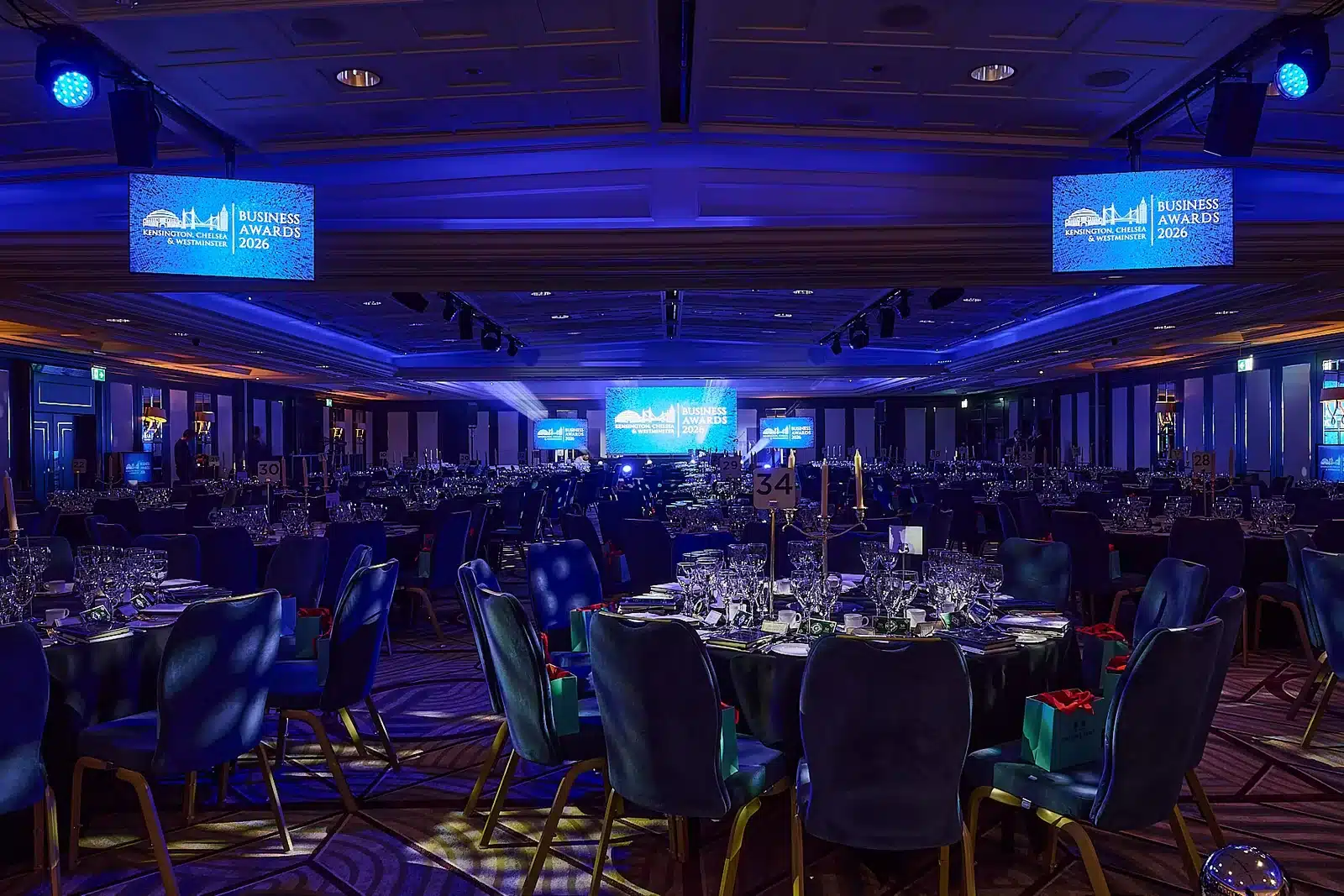 Ballroom at Royal Lancaster London during the 2026 Kensington, Chelsea and Westminster Business Awards